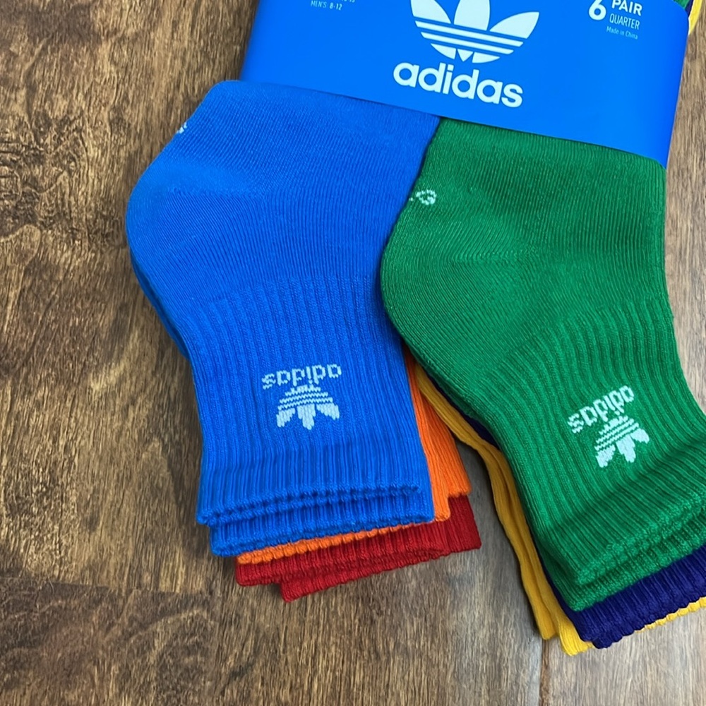 Adidas Originals Quarter Multi Sport Socks 6 Pack - Picture 6 of 17